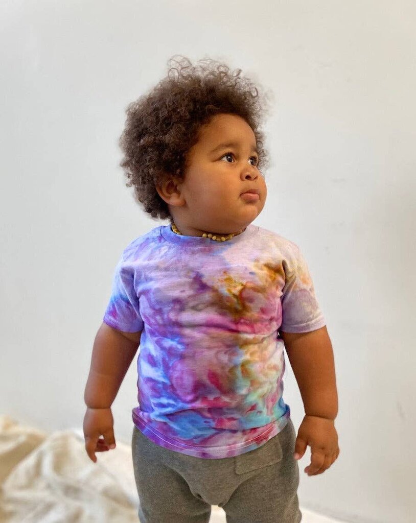 Mira Blackman - Amethyst Hand-dyed Org. Cotton Kid's Tee - 6T