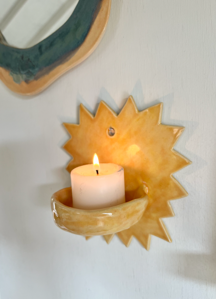 Roaming Barefoot - Solar Flare - Ceramic Wall Ofrenda