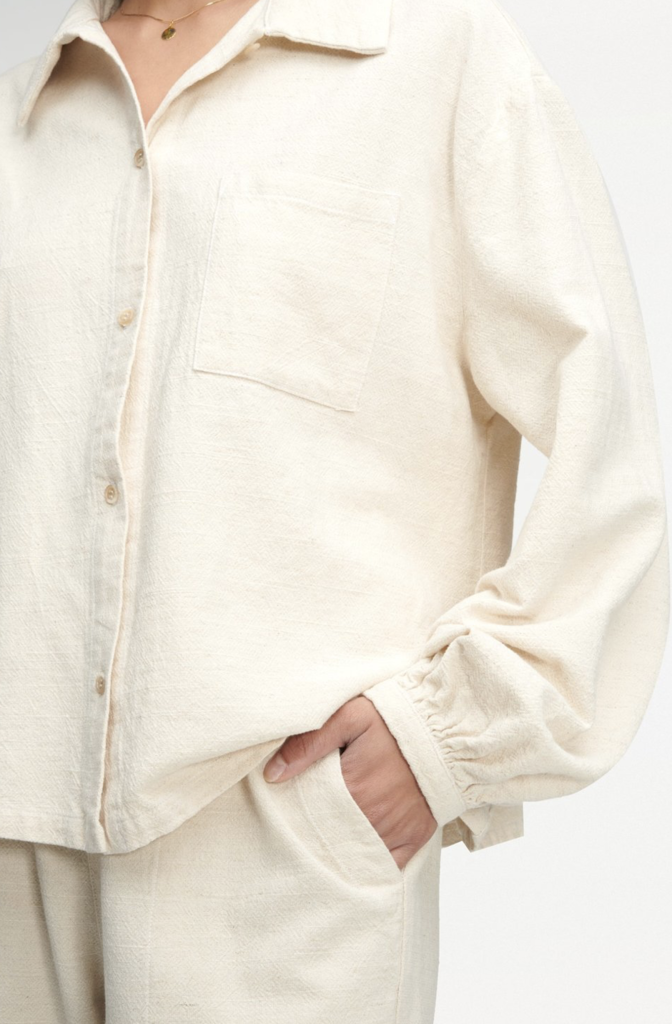 LACAUSA - Undyed Woven Sonny Shirt - Medium