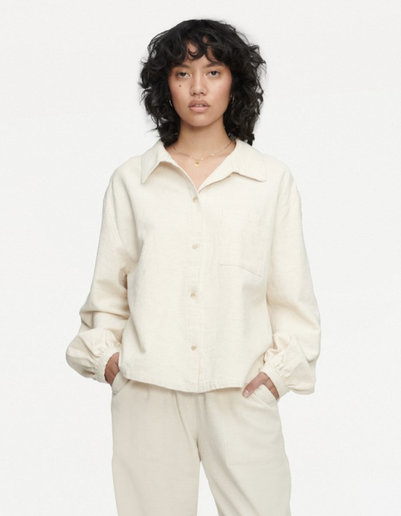 LACAUSA - Undyed Woven Sonny Blouse - Large