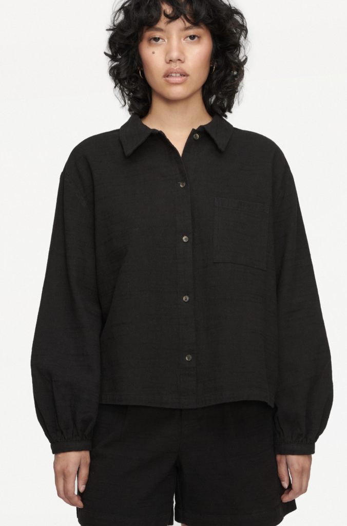 LACAUSA - Black Woven Sonny Blouse - Large