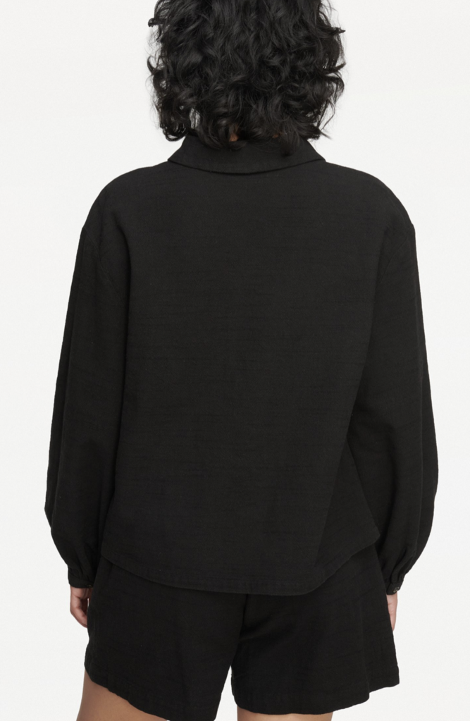 LACAUSA - Black Woven Sonny Blouse - Large