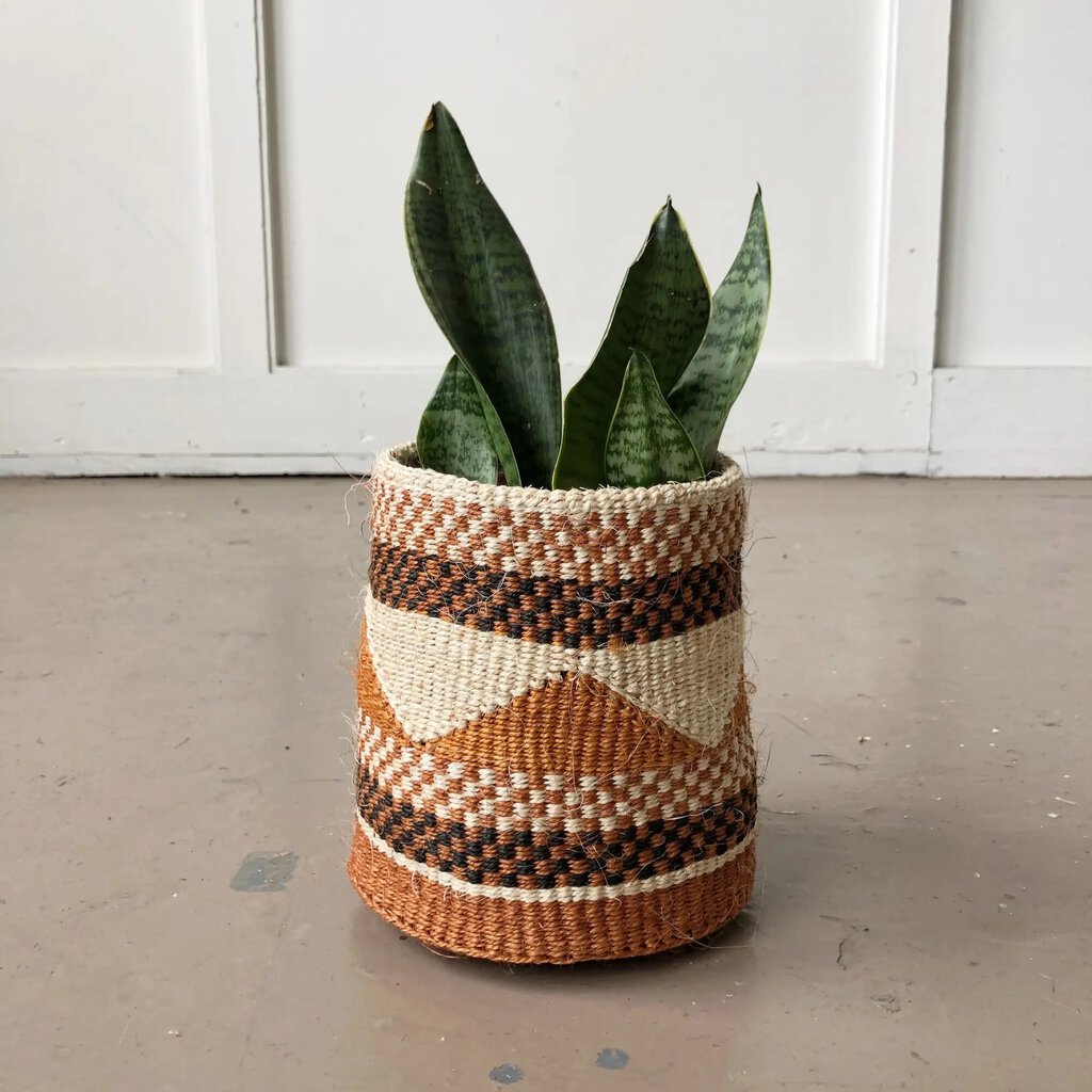 Amsha - Fine Weave Patterned Sisal Basket