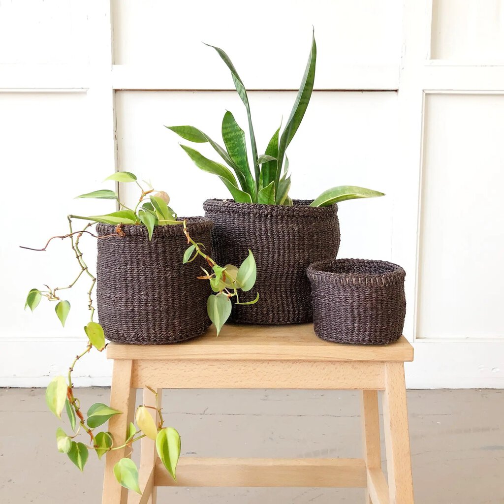 Amsha - Sisal Storage Basket - Soot - XXS