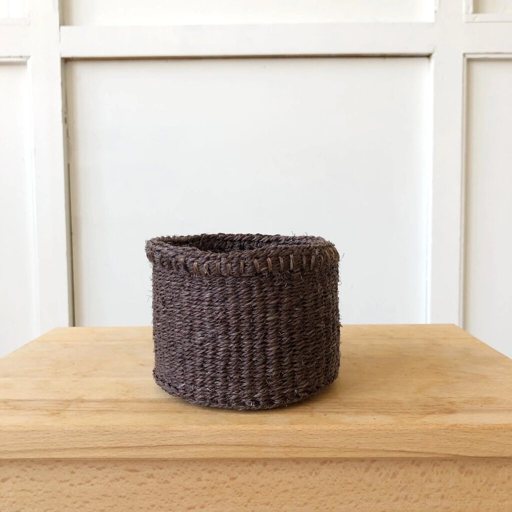 Amsha - Sisal Storage Basket - Soot - XXS