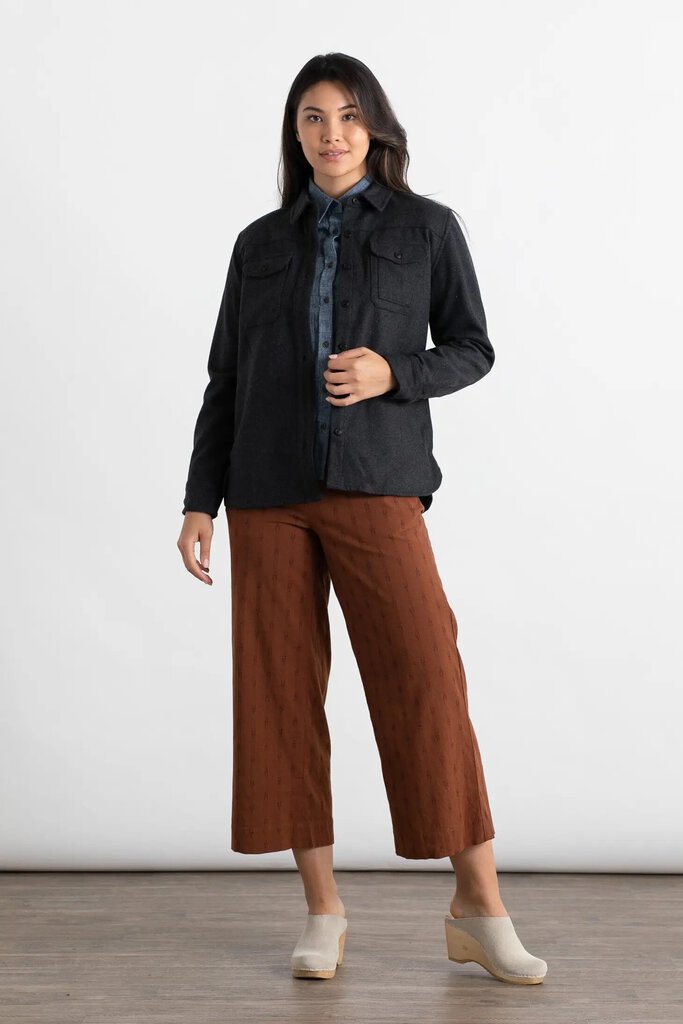 Bridge & Burn - Harlow Woolen Shacket - Charcoal Grey - Medium