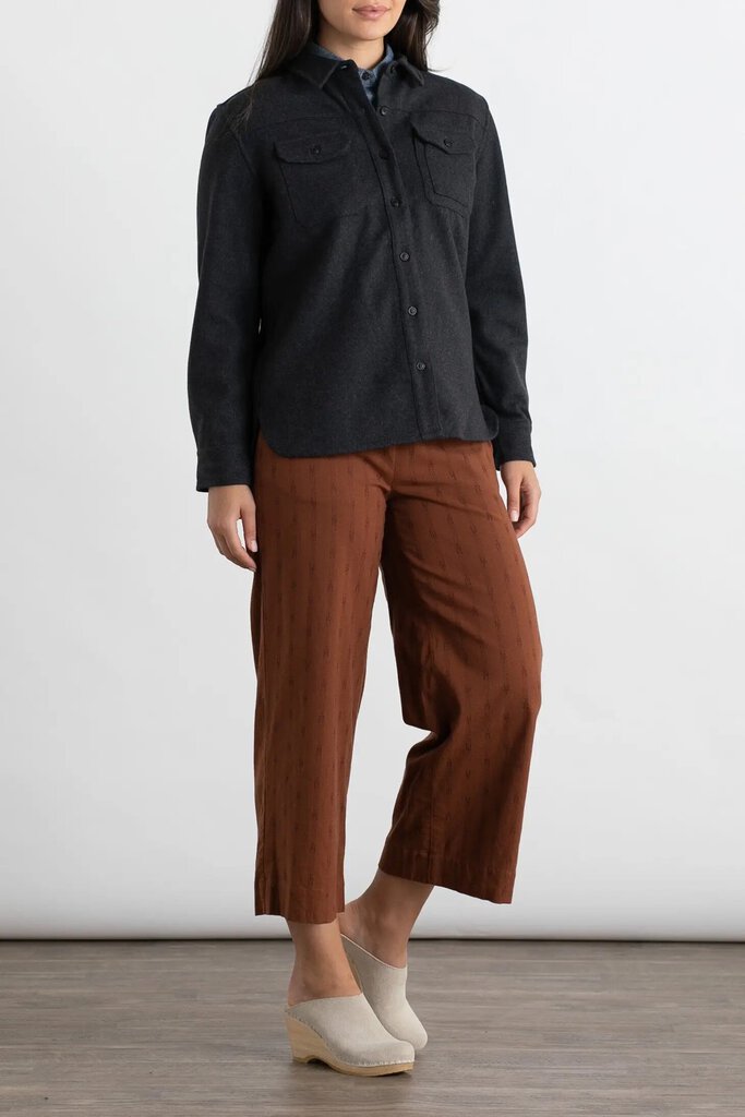 Bridge & Burn - Harlow Woolen Shacket - Charcoal Grey - Medium