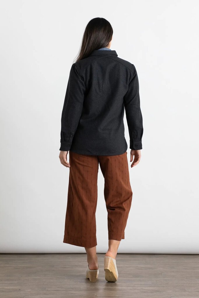 Bridge & Burn - Harlow Woolen Shacket - Charcoal Grey - Medium