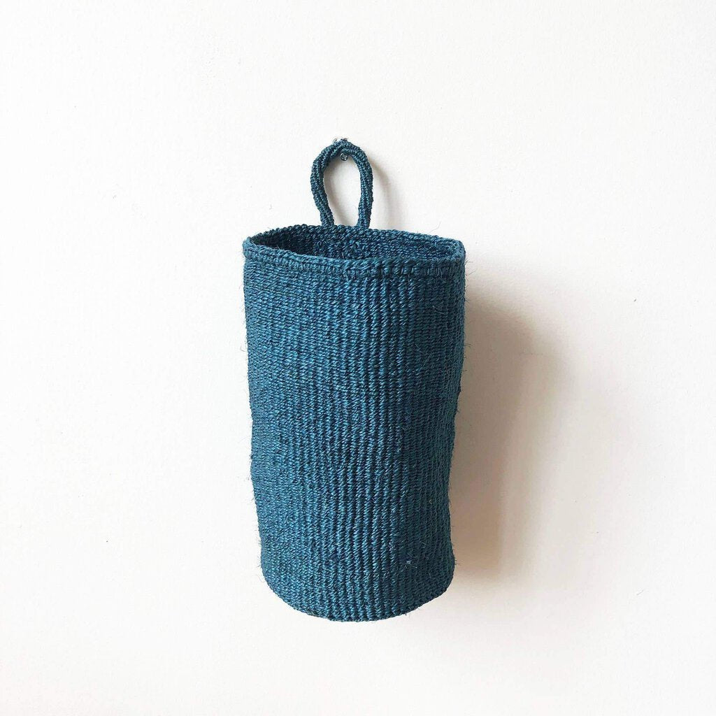Amsha - Sisal Hanging Storage Basket - Ocean