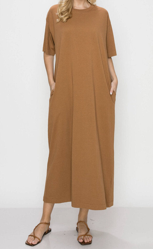 a mente - Copper T-shirt Dress - Medium/Large