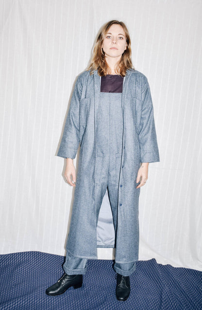 Conrado - Slate Blue Woolen Work Coat - Medium