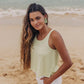 Jungmaven - Lime Wash Cropped Trinity Tank - Medium