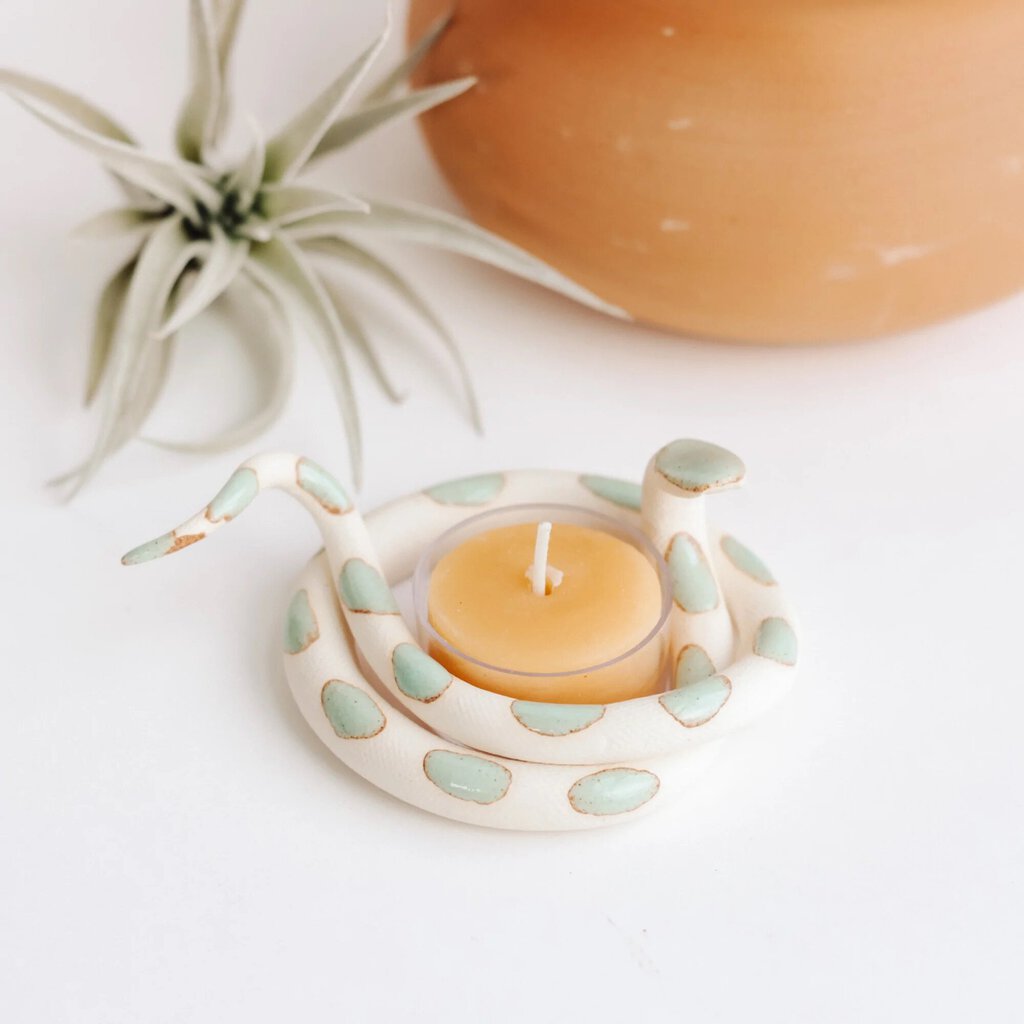 Carter & Rose - Ceramic Snake Tealight - Sylvia