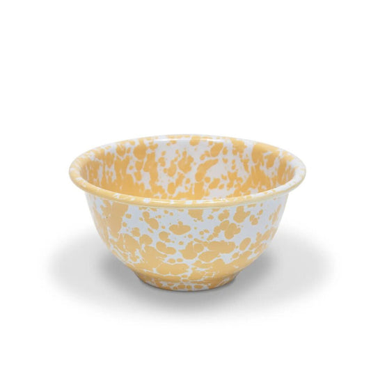 Crow Canyon Enamelware - Little Yellow Splatter Bowl