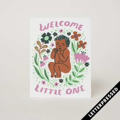Phoebe Wahl - Letterpress Greeting Card - Welcome Little One