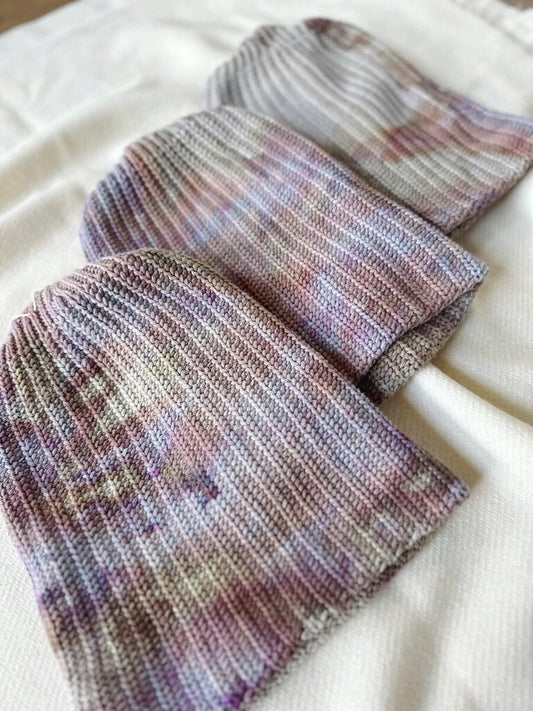 Mira Blackman - Ice-dyed Cotton Beanie - Twilight