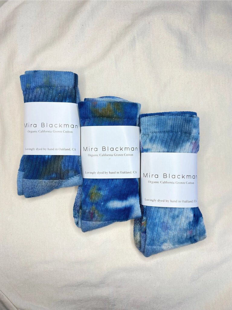 Mira Blackman - Dawn Ice-dyed Organic Cotton Socks - Small