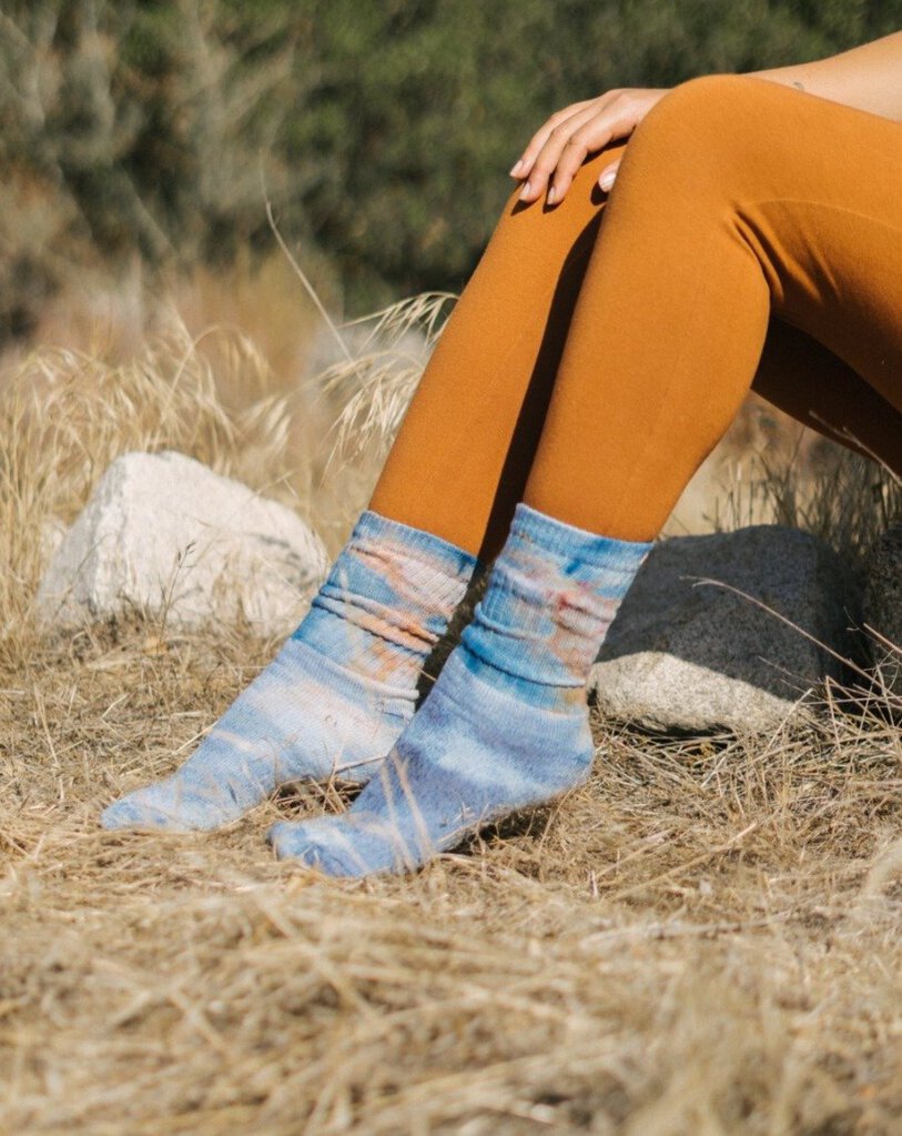 Mira Blackman - Dawn Ice-dyed Organic Cotton Socks - Small