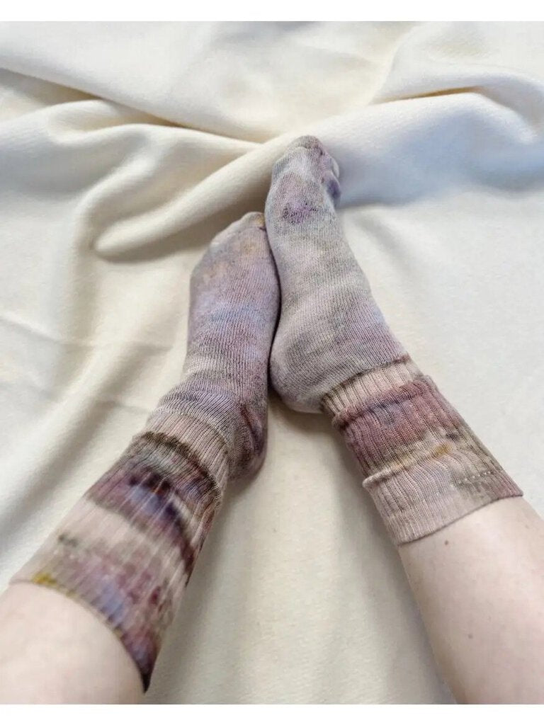 Mira Blackman - Twilight Hand-dyed Organic Cotton Socks - Size 10-12