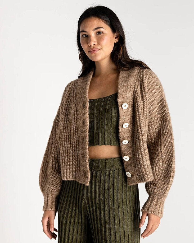 Soluna Collective - Heathered Eco-Alpaca Cardigan - Size 2 (Medium)