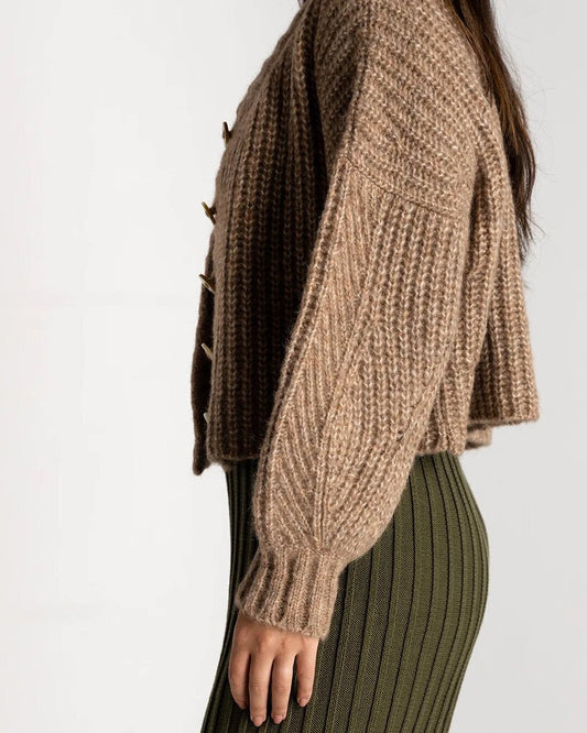 Soluna Collective - Heathered Eco-Alpaca Cardigan - Size 2 (Medium)