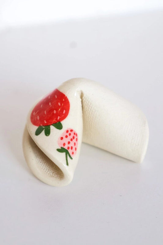 Carter & Rose - Strawberry Ceramic Fortune Cookie