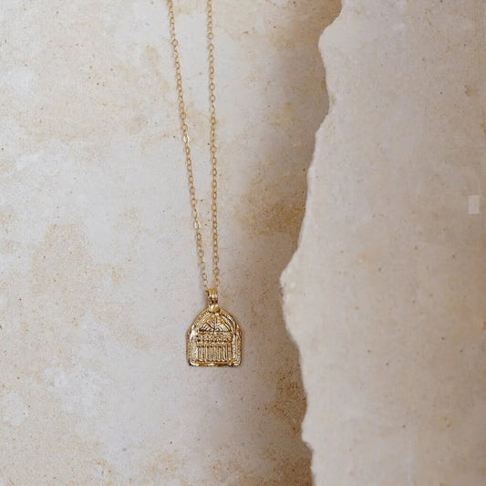 Mountainside Jewelry - Janus Gold Vermeil Pendant Necklace - 18" Cable Chain