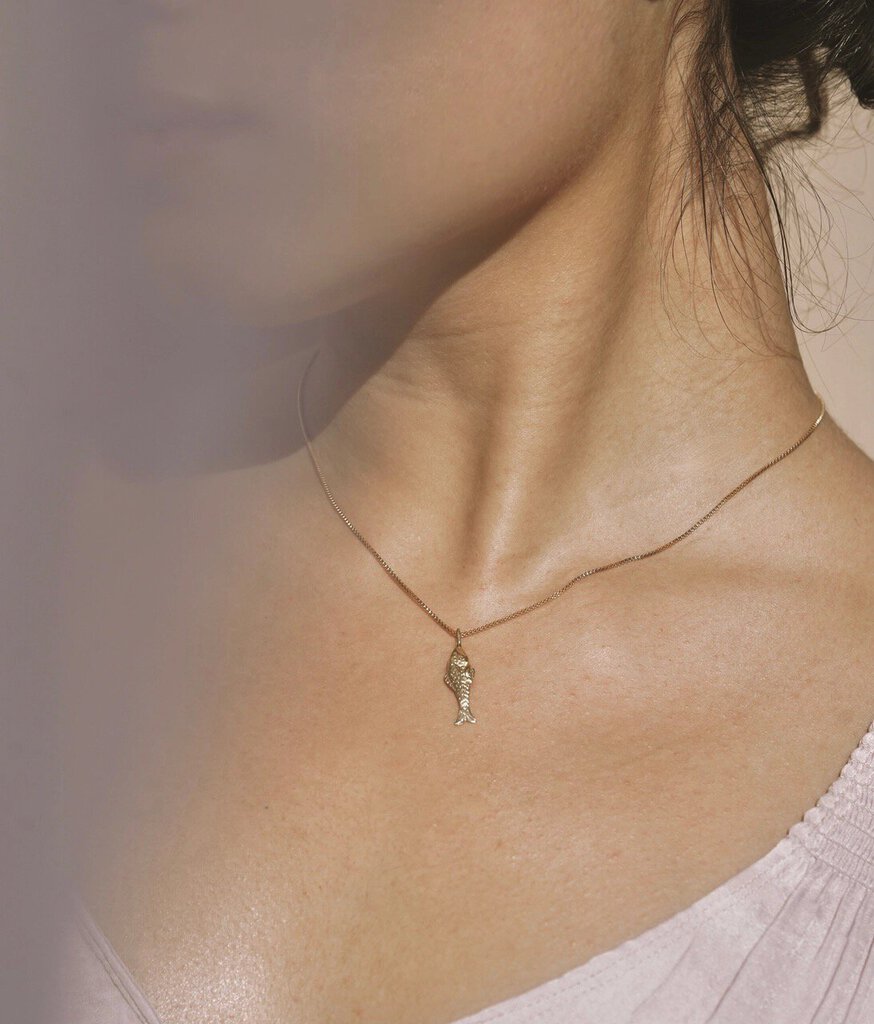Mountainside Jewelry - Pescadero Gold Vermeil Necklace - 18" Box Chain