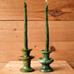 Happy Organics - Asparagus Beeswax Candlestick Pair