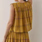 amente - Mustard Plaid Vest - XS/Small