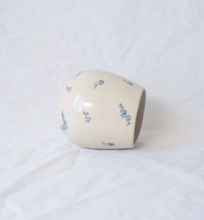 Erika Christine Ceramics - Blue Wild Flowers Wine Cup