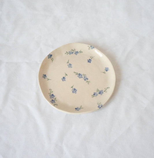 Erika Christine Ceramics - Blue Wild Flowers Catchall Plate