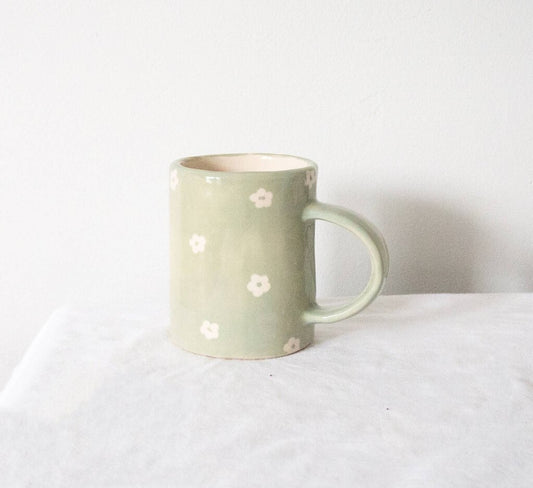 Erika Christine Ceramics - Mint Petunias Mug