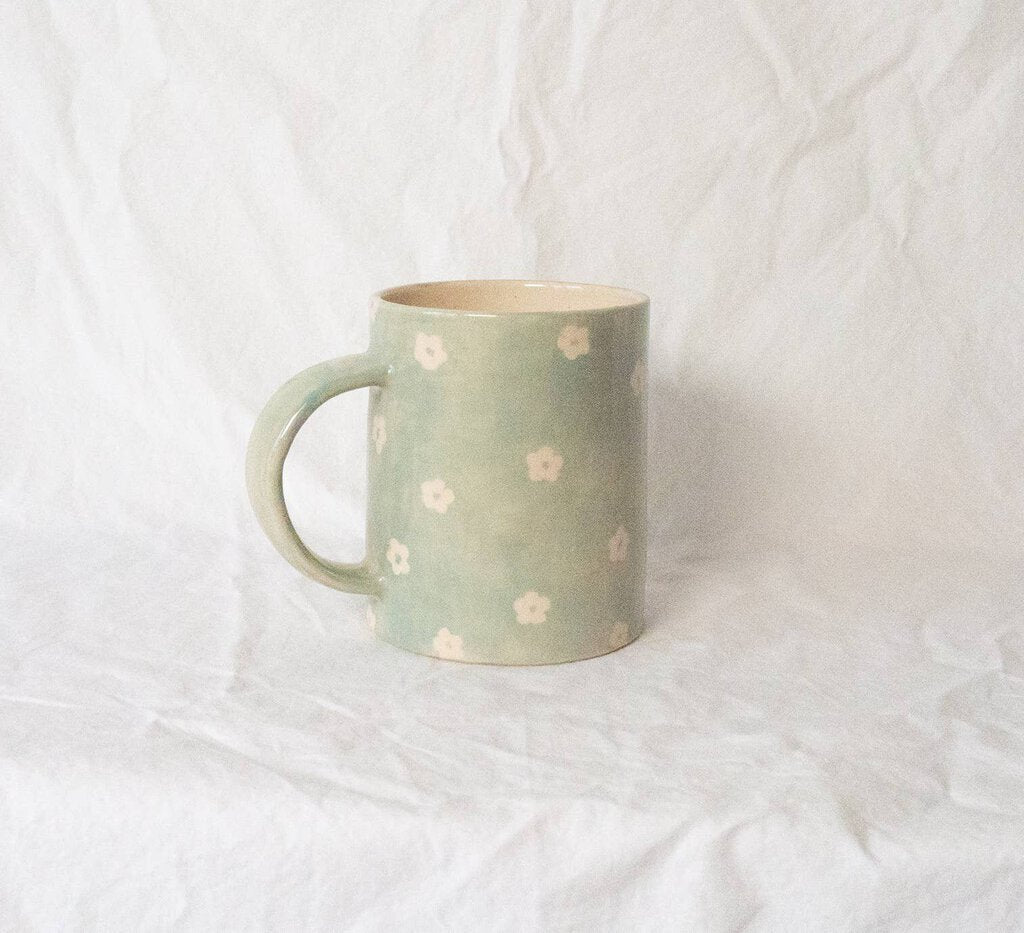 Erika Christine Ceramics - Mint Petunias Mug