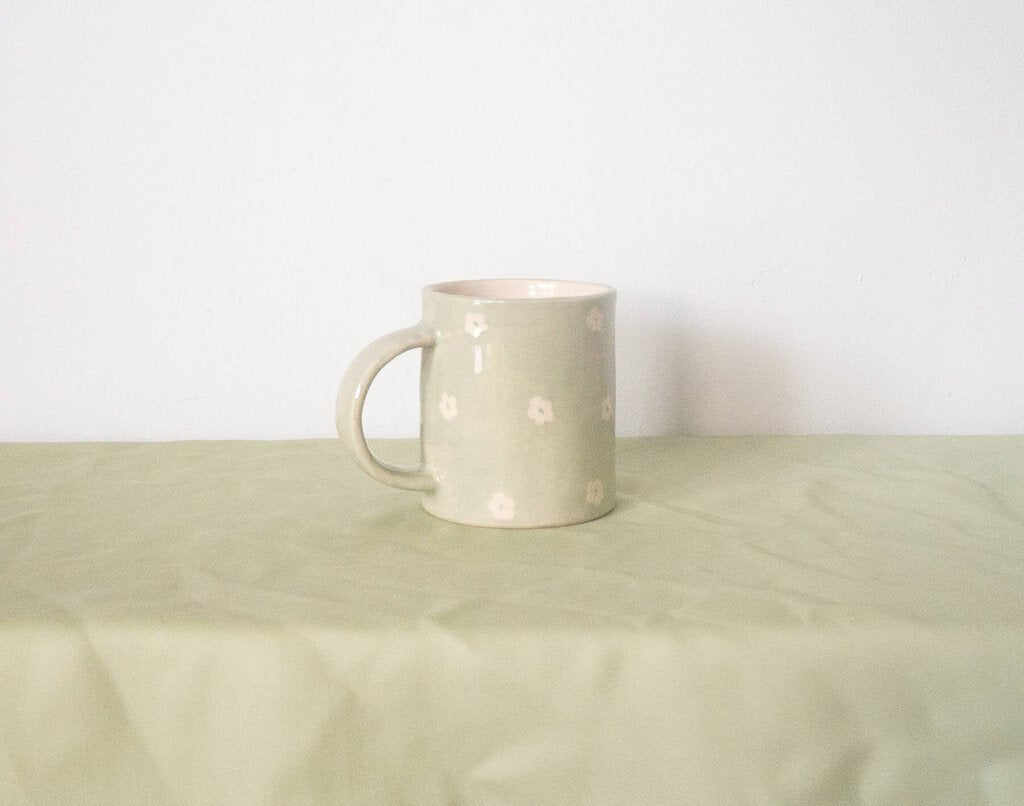 Erika Christine Ceramics - Mint Petunias Mug