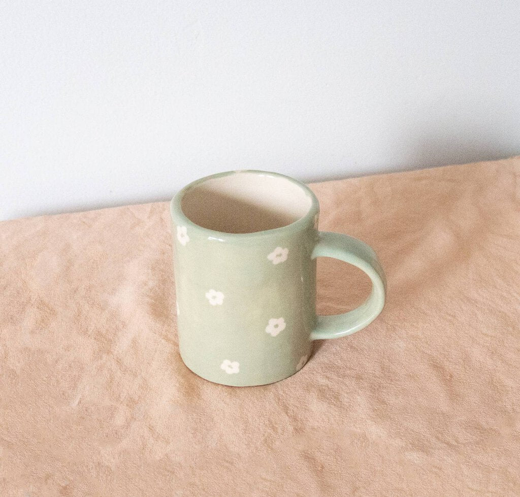 Erika Christine Ceramics - Mint Petunias Mug