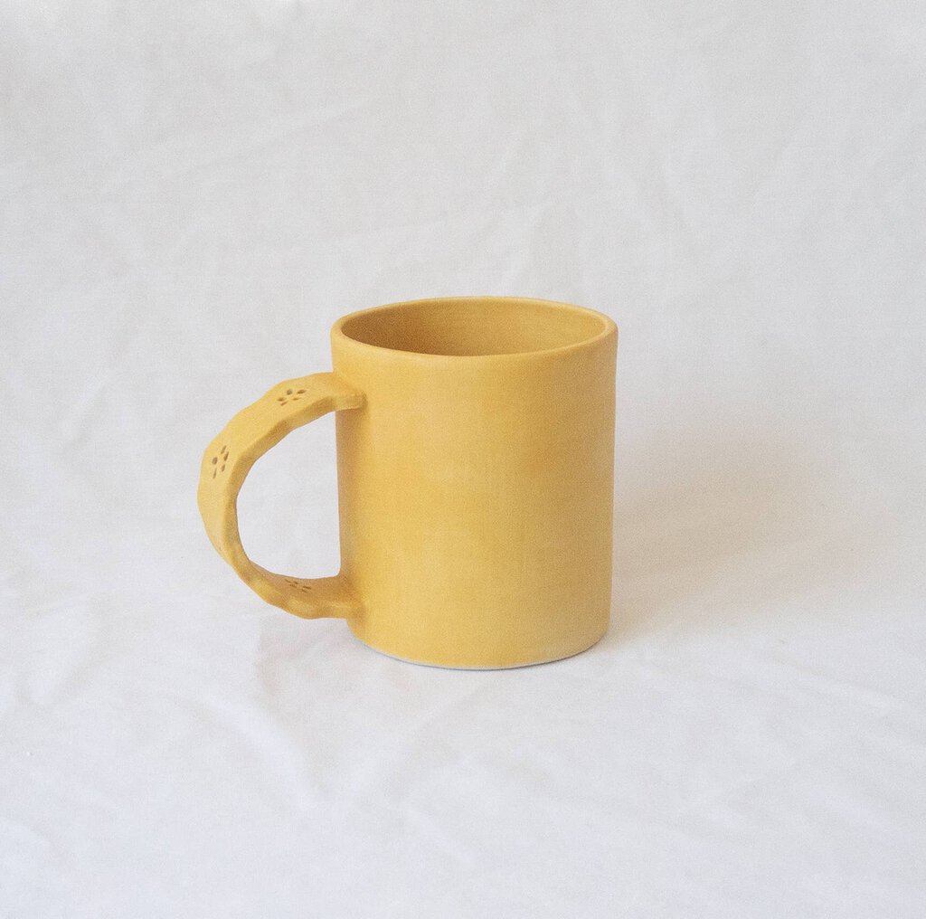 Erika Christine Ceramics - Yellow Daisy Lace Mug