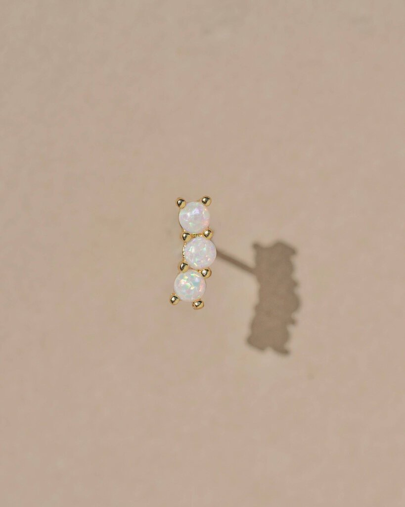 Mountainside Jewelry - Indus Opal + Gold Vermeil Single Stud Earring