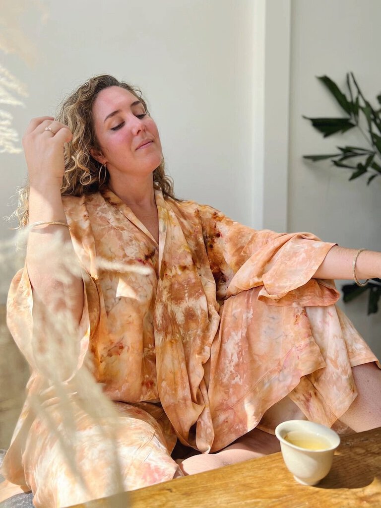 Mira Blackman - Desert Sunset Hand-dyed Duster Robe