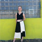 Ersa Fibers - Small-batch Quilted Black & White Charlie Skirt - Small