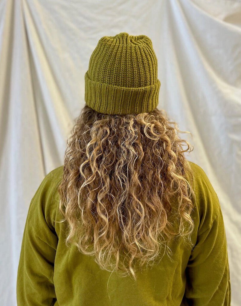 Mira Blackman - Hand-dyed Cotton Beanie - Olive