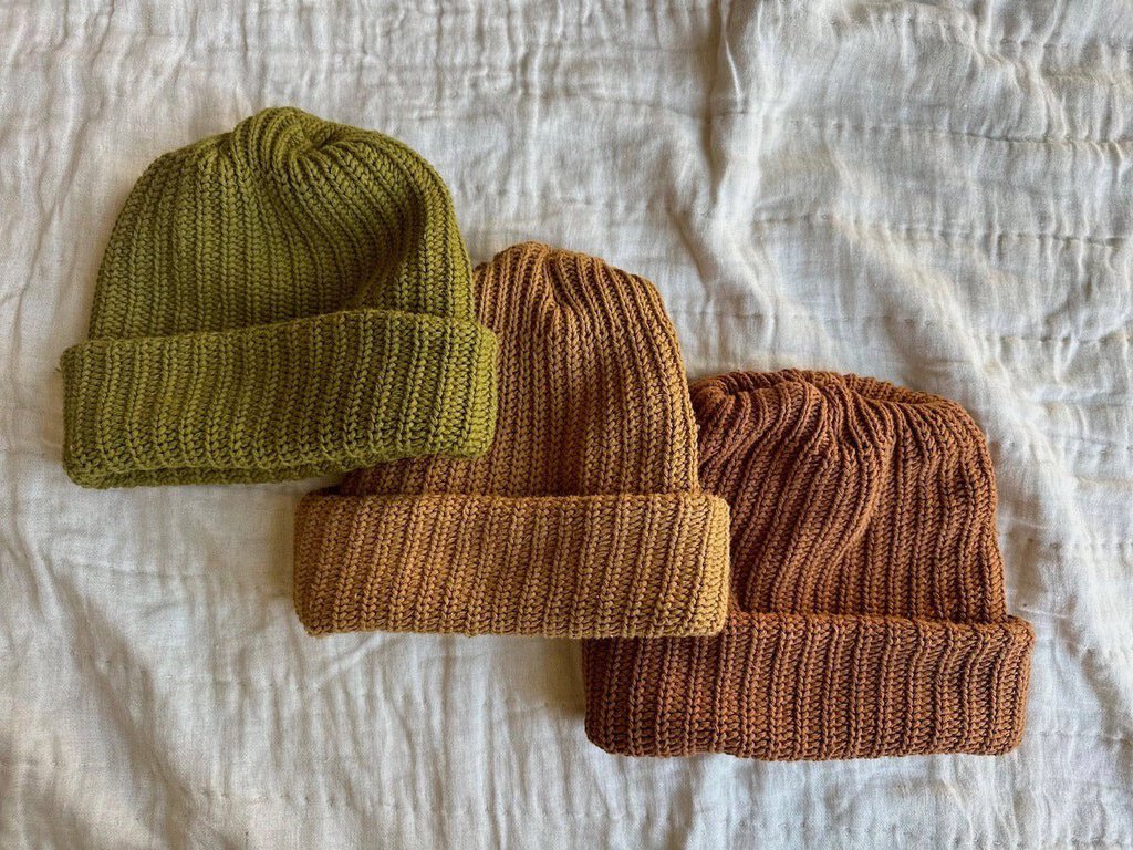 Mira Blackman - Hand-dyed Cotton Beanie - Olive