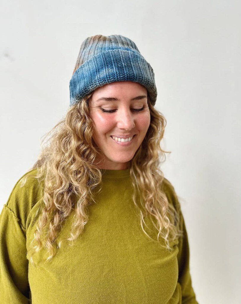 Mira Blackman - Hand-dyed Cotton Beanie - Dawn