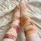 Mira Blackman - Hand-dyed Organic Cotton Socks - Desert Sunset