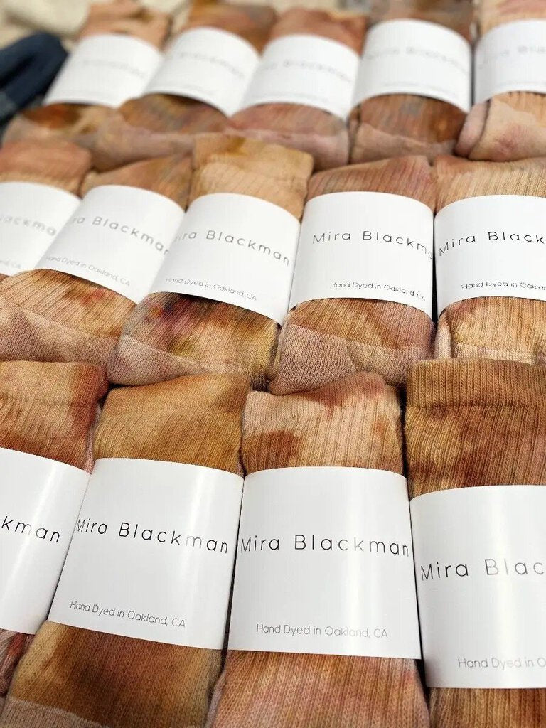 Mira Blackman - Ice-dyed Organic Cotton Socks - Desert Sunset