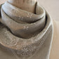 Eco Raw Studio - Plant-dyed Raw Silk Bandana - Sage Grey + White