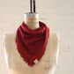Eco Raw Studio - Plant-dyed Raw Silk Bandana - Poppy Red + Charcoal