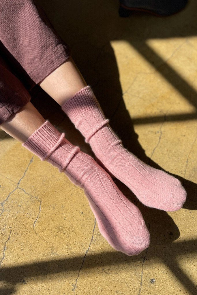 Le Bon Shoppe - Classic Cashmere-blend Socks - Rose Petal