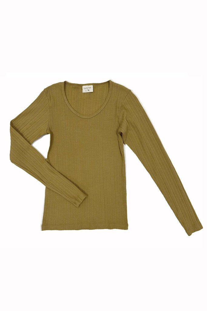 Curator - Fennel Maise Pointelle Longsleeve - Large