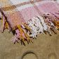 Sundream - Gold + Pink Plaid Sustainable Throw Blanket